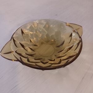AMBER GLASS DISH